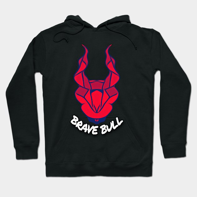 BRAVE BULL - RED Hoodie by Bermartabat